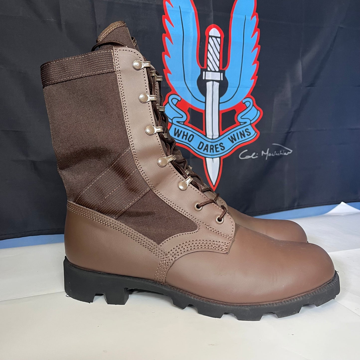 WELLCO Peruana Jungle Boots Used Brown Black British Army Surplus - UK Sizes