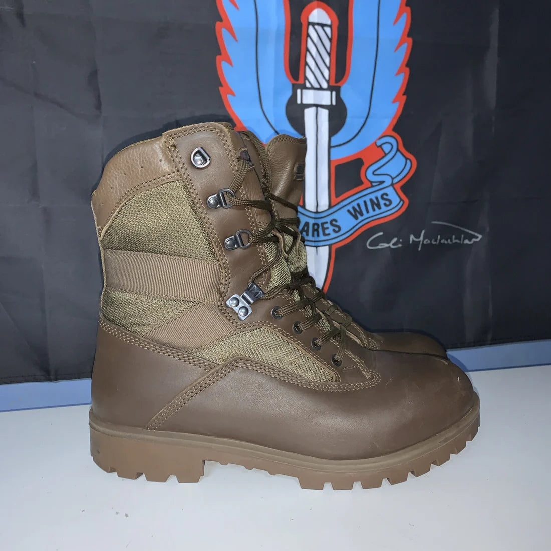 YDS Brown Leather Army Combat Military Boots - Sizes - Unissued