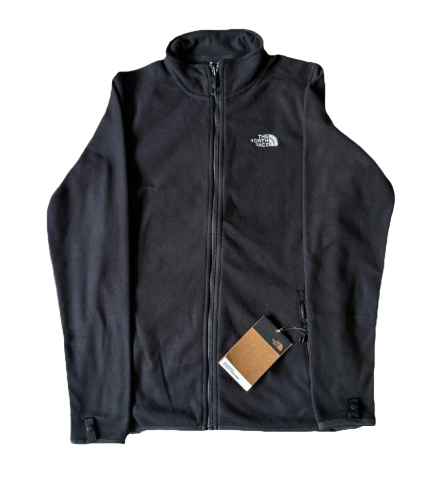 The North Face Fleece Jacket Jumper Womens Black Full Zip New Glacier