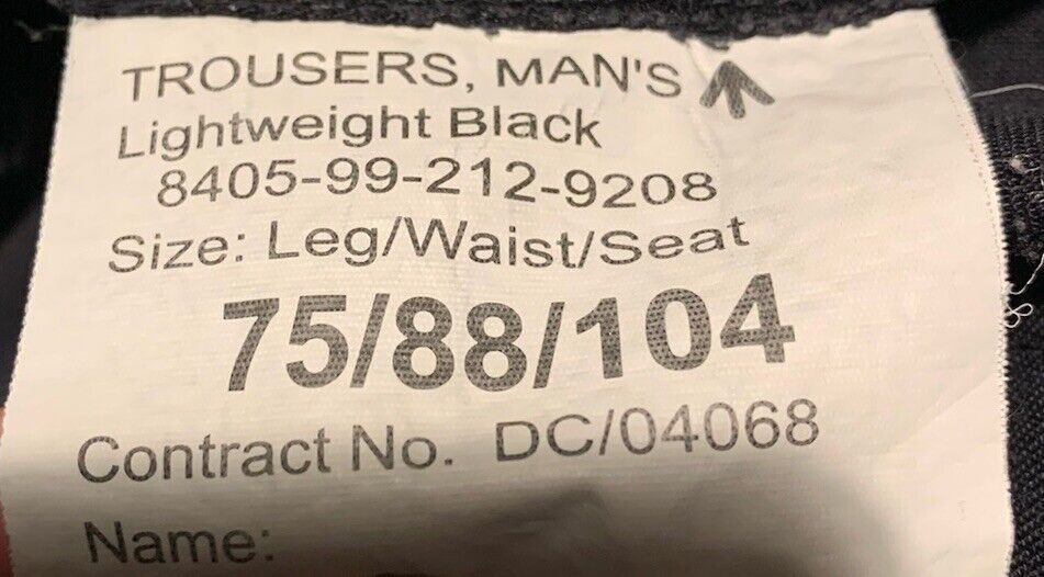 Combat Trousers Ex Army Outdoor Hiking Cargo Military Black Lightweight G1