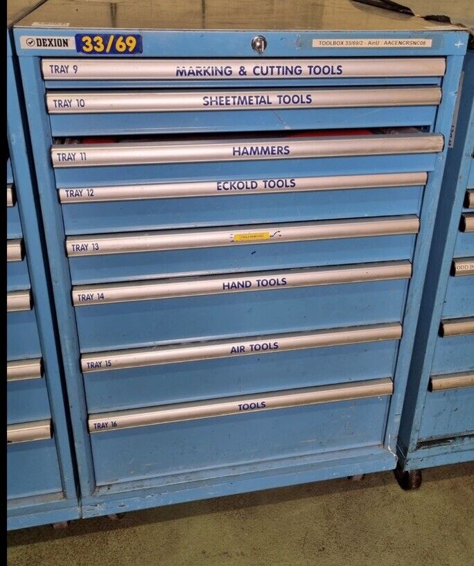 Dexion Heavy Duty Tool Cabinet Roll Cab Mechanic Engineering Not Lista Garage