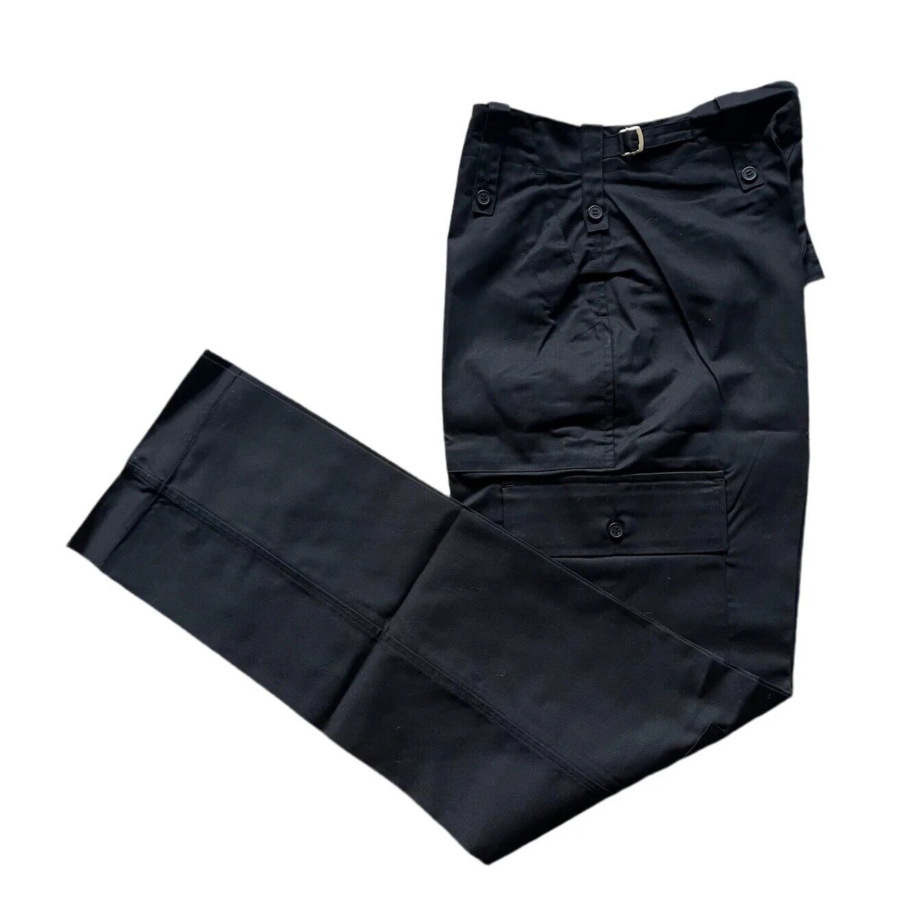 Ex Mod Black Defence Security Police Army Military Combat Cargo Trousers Cooneen