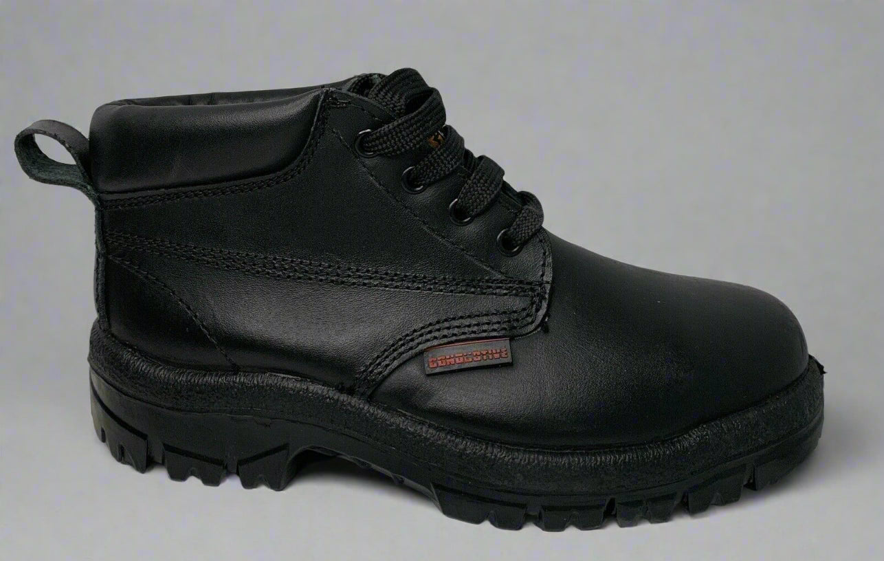 British Army Goliath Black Toe Cap Safety Shoes Size 4M Medium UK new
