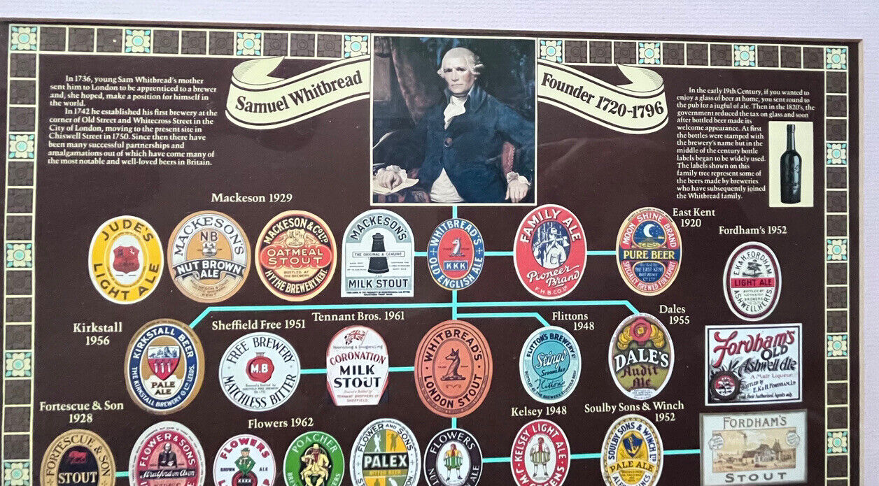 Whitbread London Stout Advertising Print Picture Man Cave Home Bar Beer Brewery