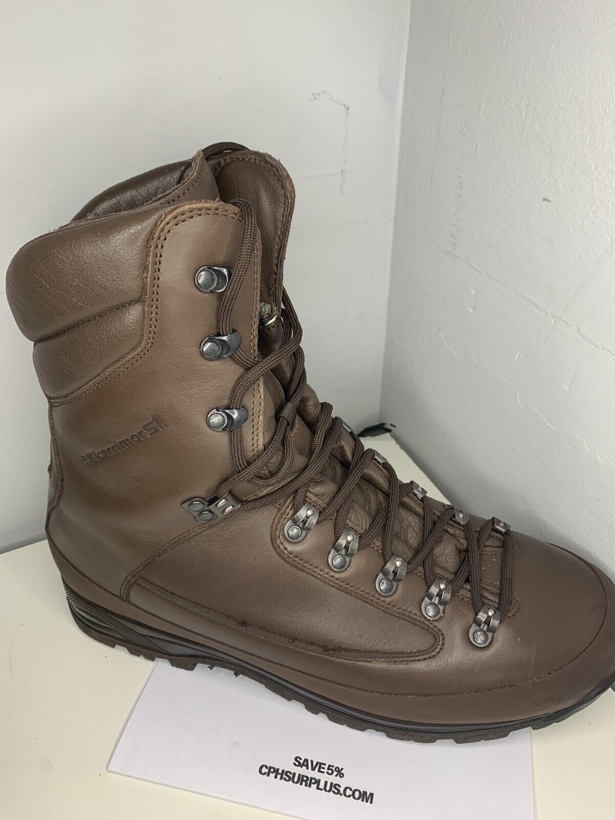 KARRIMOR Brown Size 12M Combat Boots British Army Cold Wet WEATHER G1 Walking