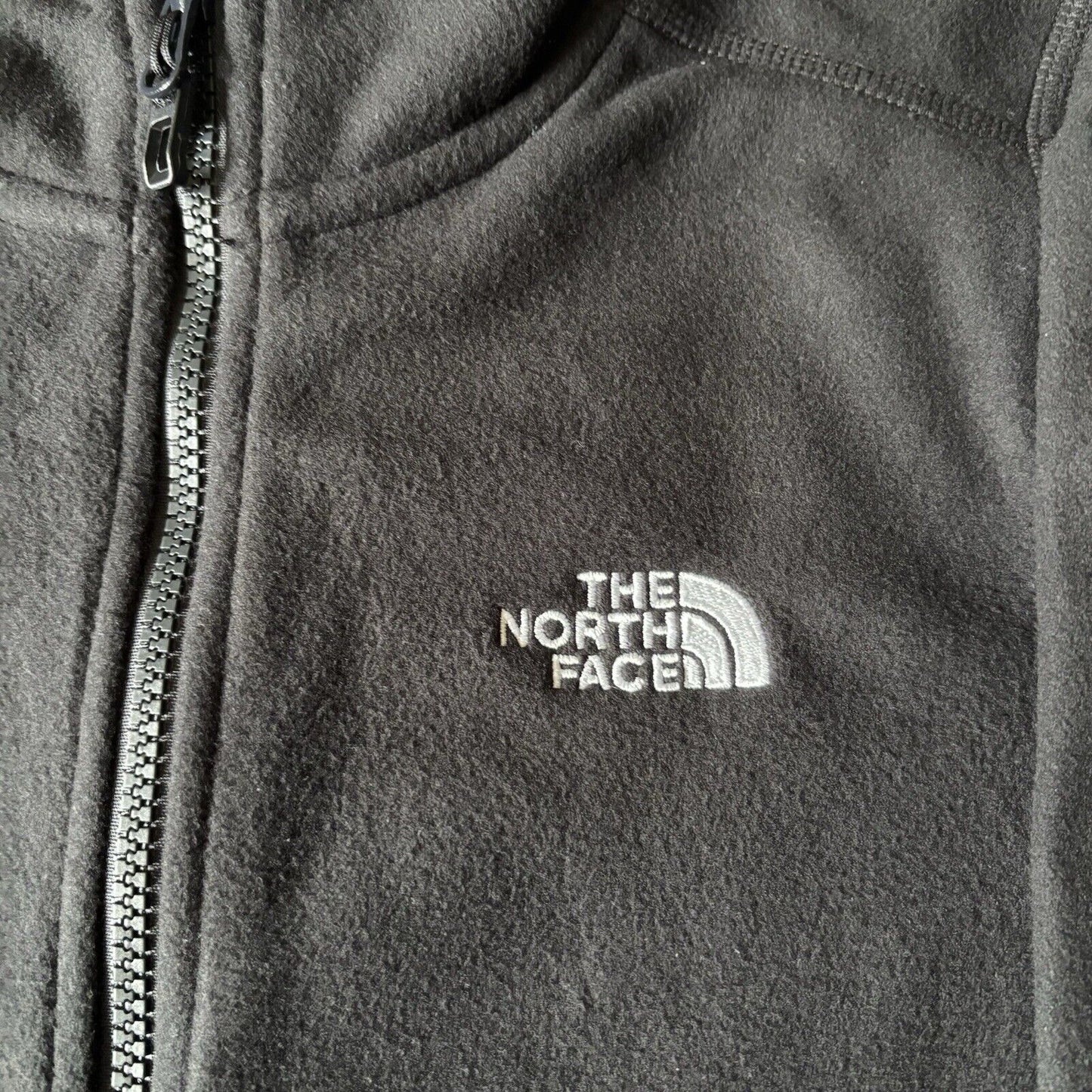 The North Face Fleece Jacket Jumper Womens Black Full Zip New Glacier