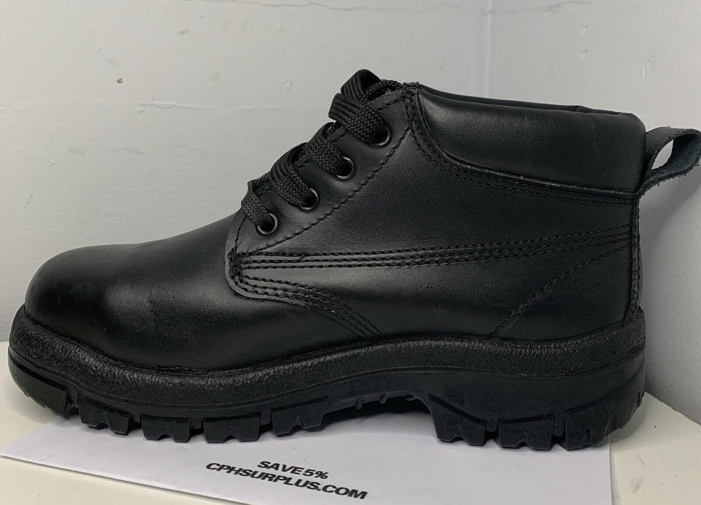 British Army Goliath Black Toe Cap Safety Shoes Size 4M Medium UK new
