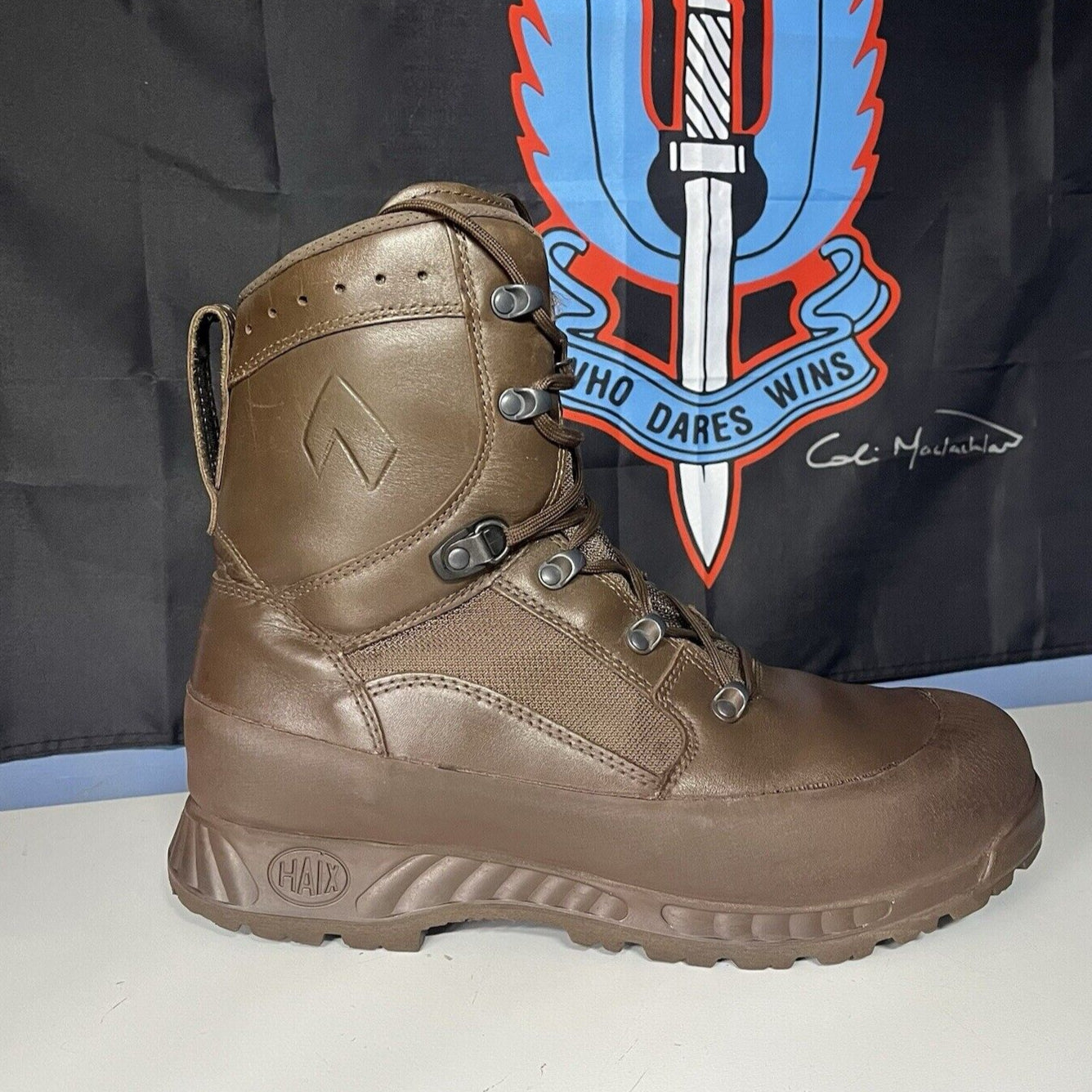 Army Surplus Haix Brown Army British Combat Para Walking Ammo Boots. G1&2, Sizes