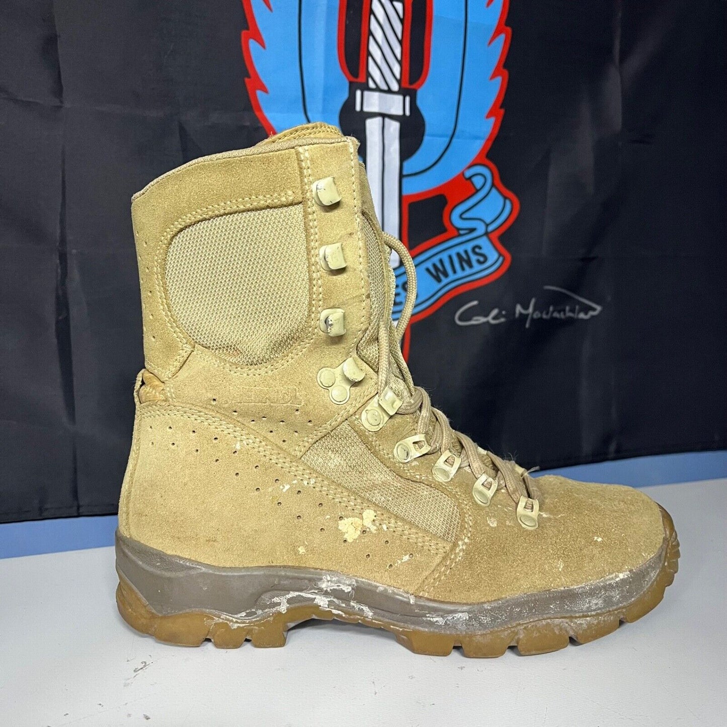 British Army MEINDL Beige Desert Combat Boots Suede Walking Hiking - Sizes - G2
