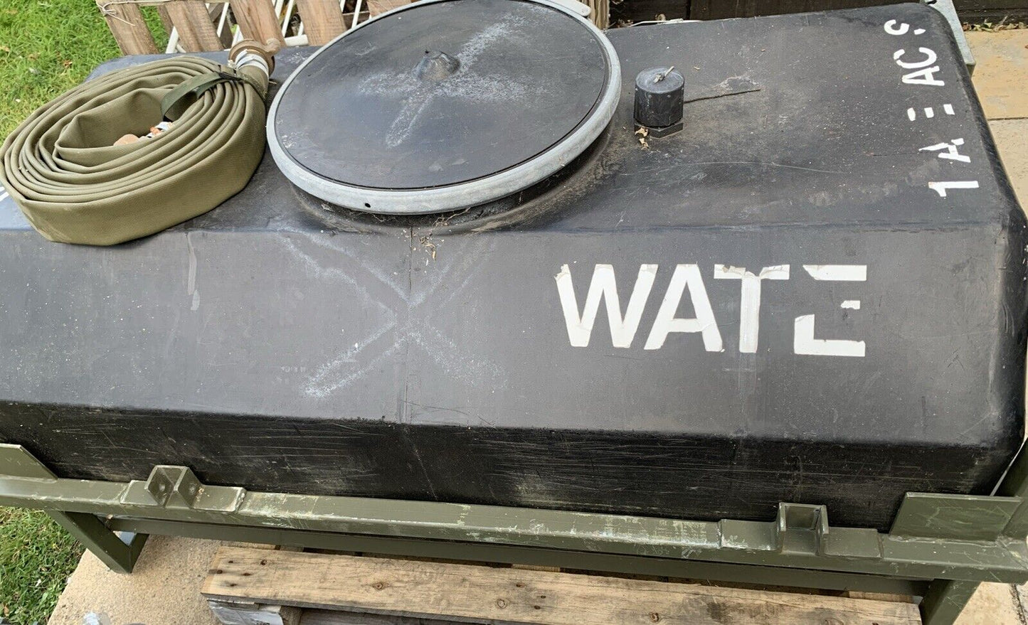 British Army Large Water Butt Bowser Tank 680 Ltr Prepper Storage IBC Tank