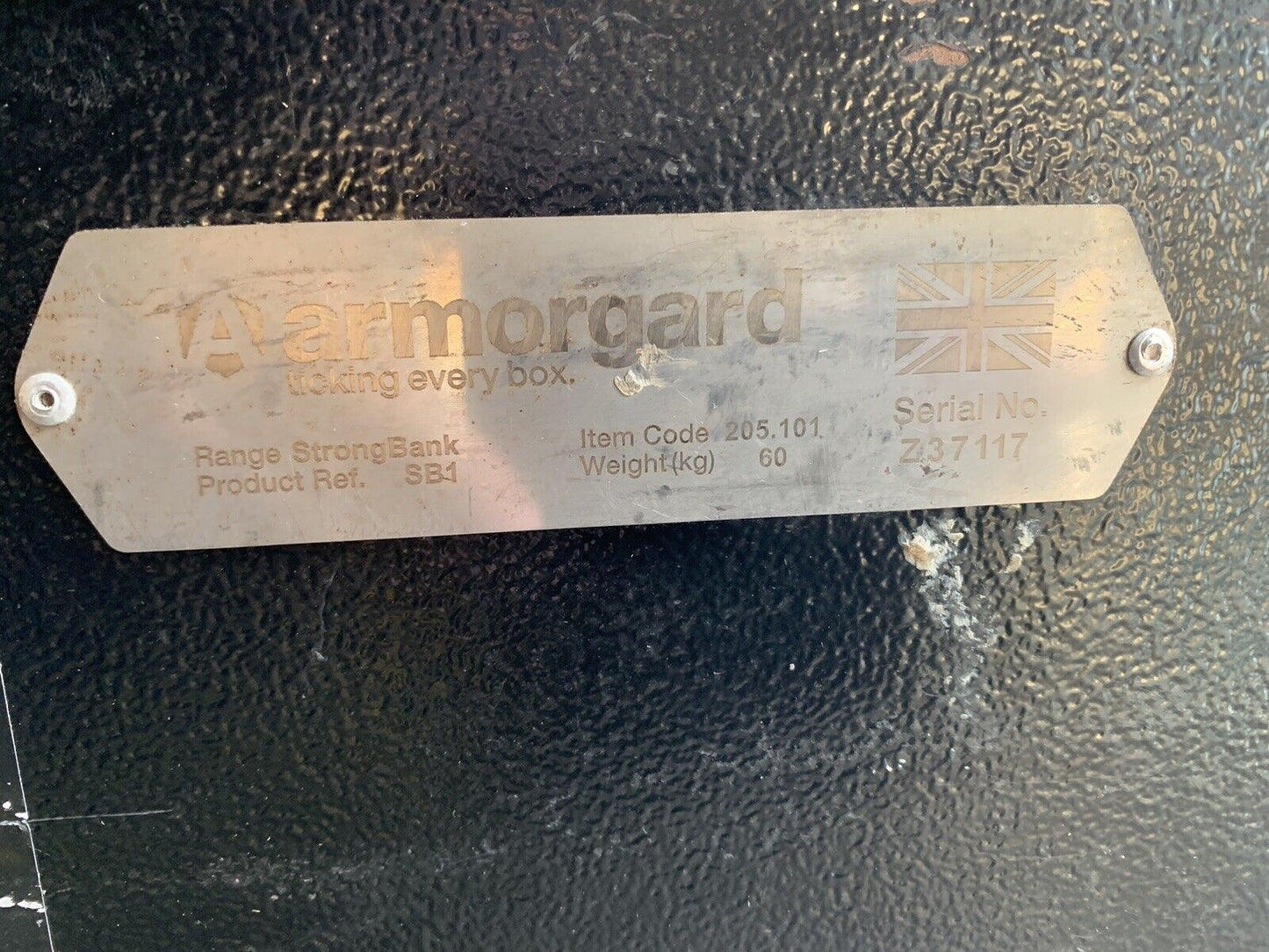Armorgard Strongbank Van Vault Secure Site Box Tool Box