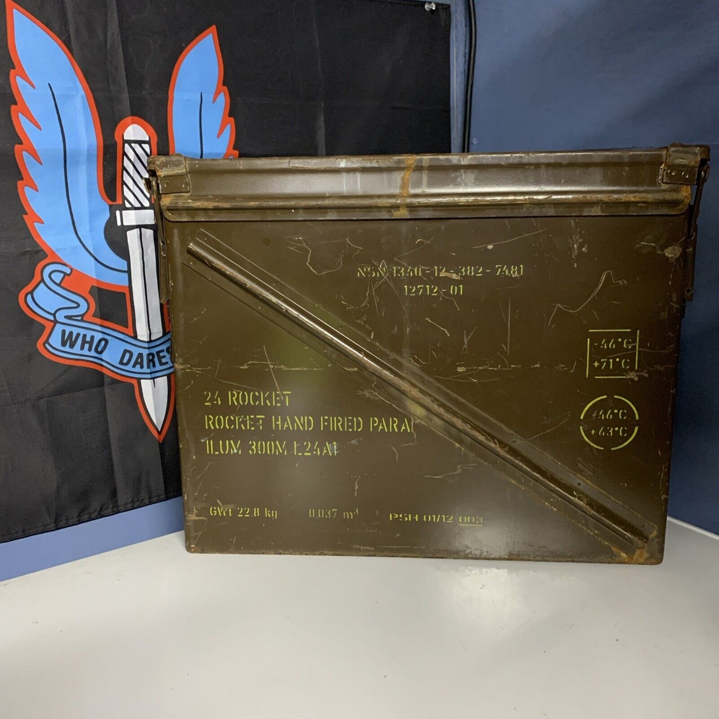 Genuine Army Single M548 Ammo Box Metal Box Strong Storage Ammunition Can