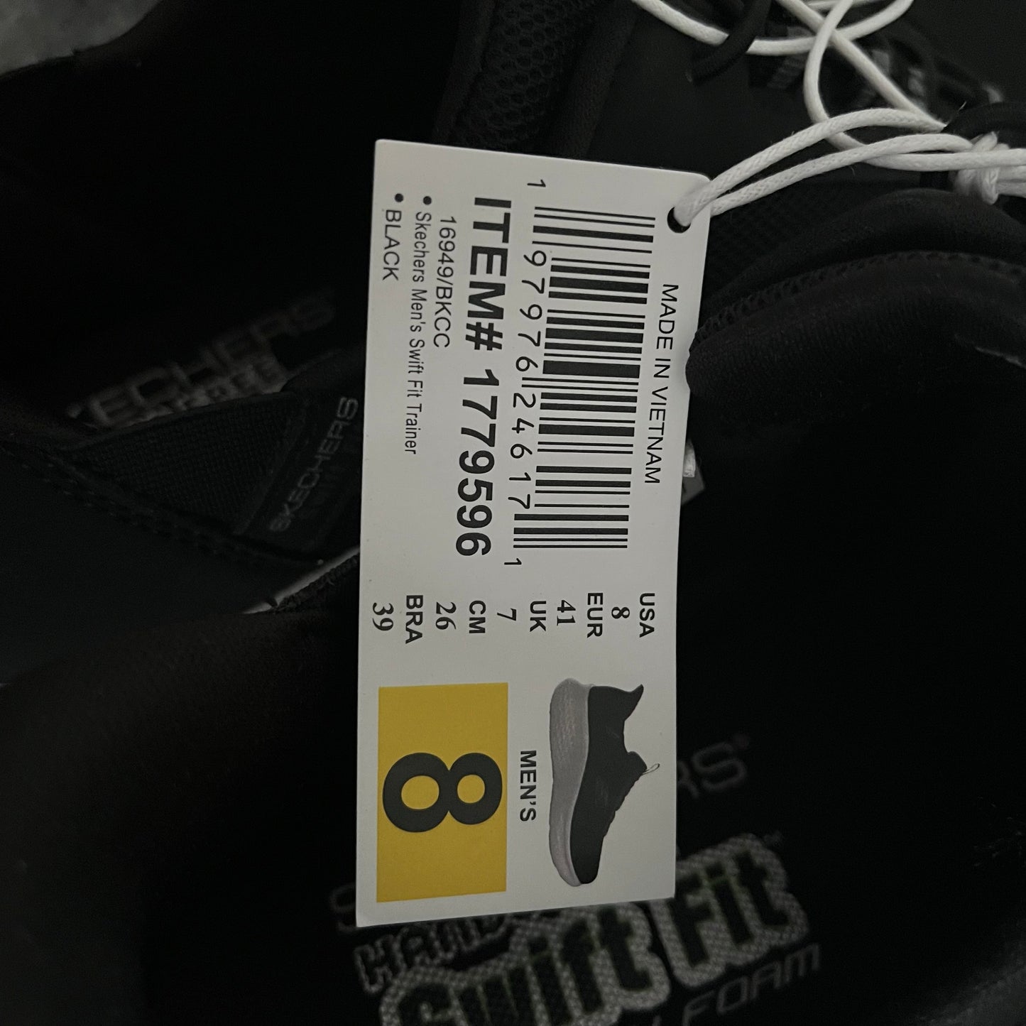 Skechers Mens Swift Fit Black Trainers - Brand New - Sizes