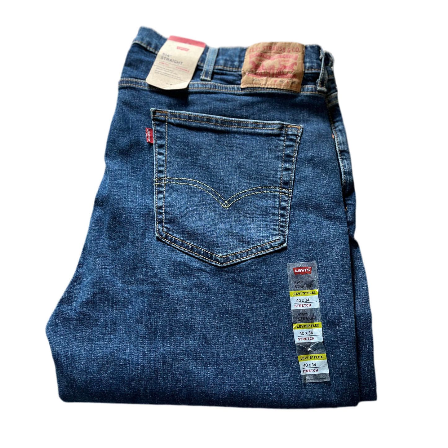 Levis Mens 514 Jeans Straight Leg Denim Blue Black - Colours - Sizes - New