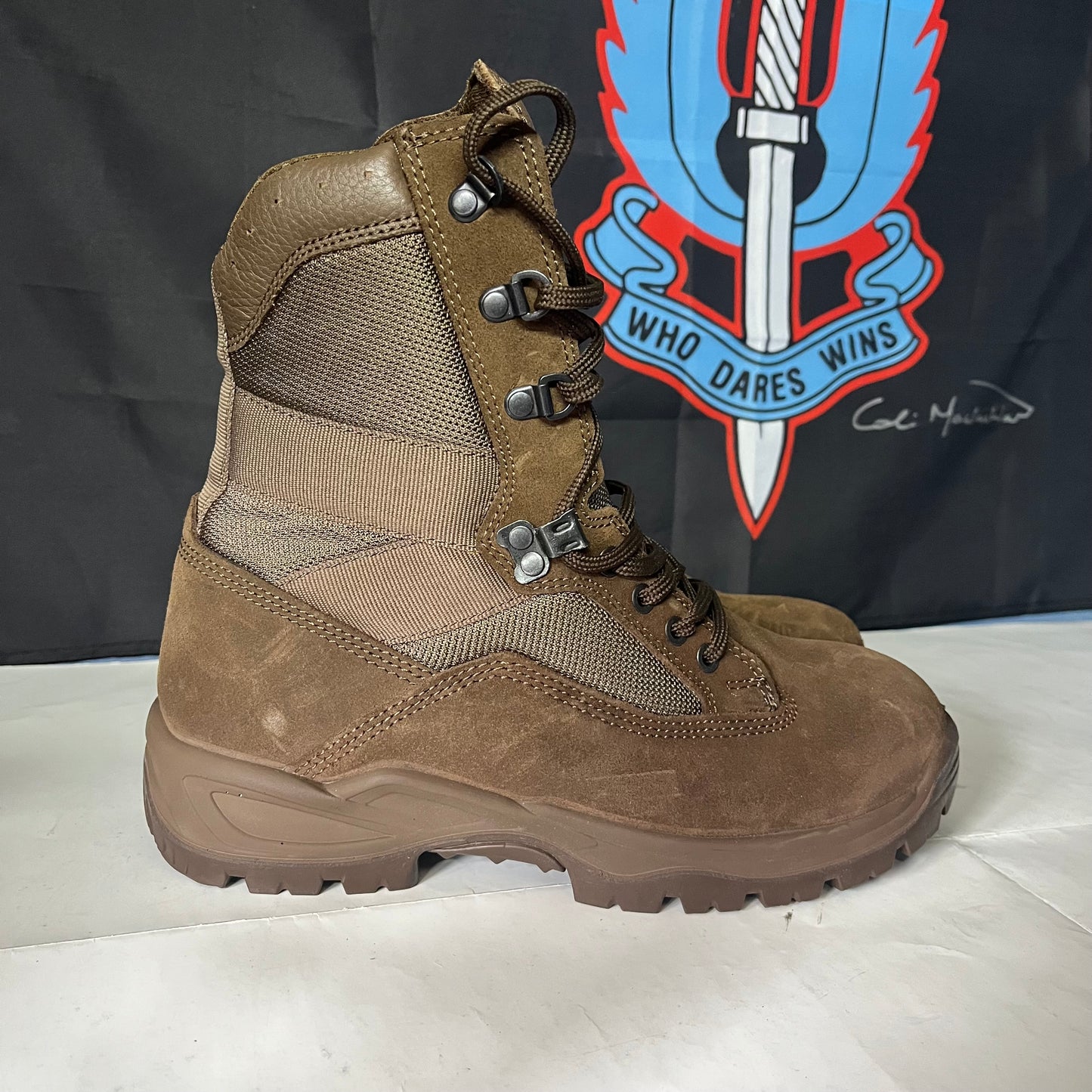 YDS Brown Falcon Desert Army Patrol Boots Women Female - UK 6W