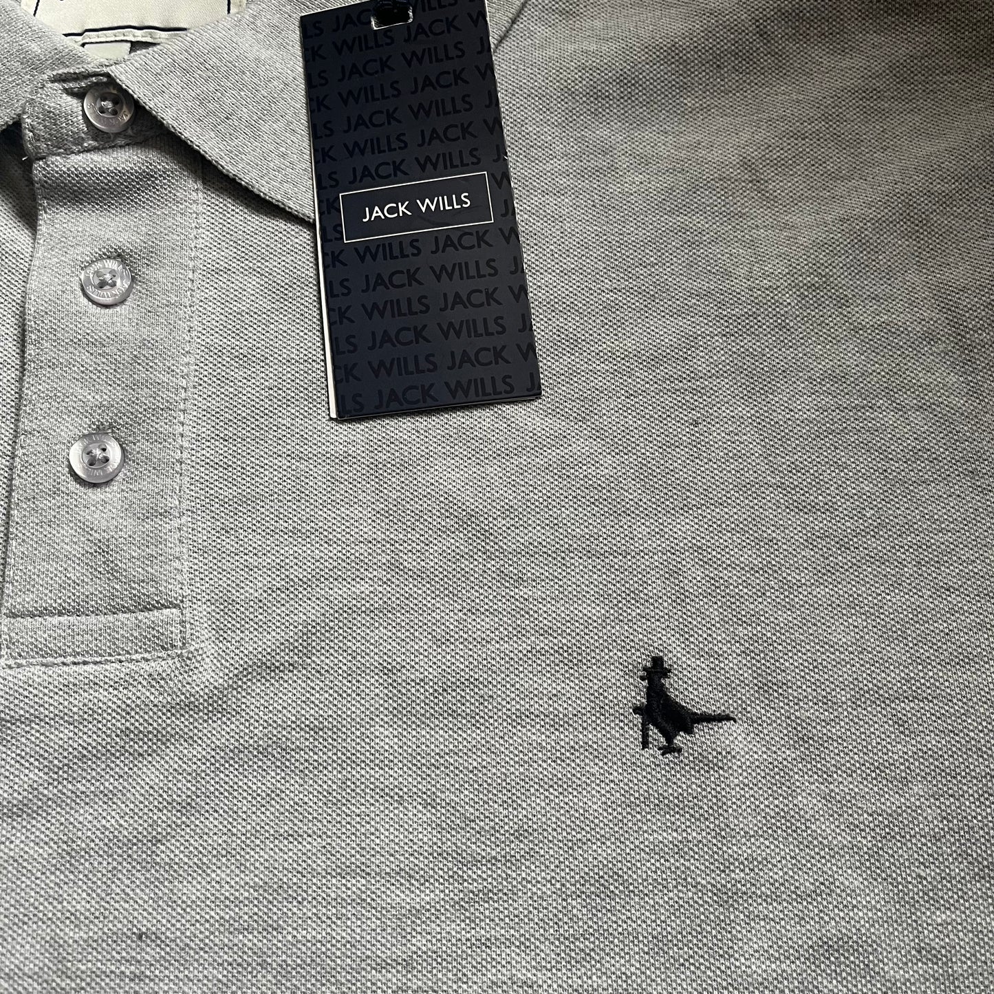 Jack Wills Men's Polo Shirts Blue Grey Marl White Colours - Sizes - BNWT