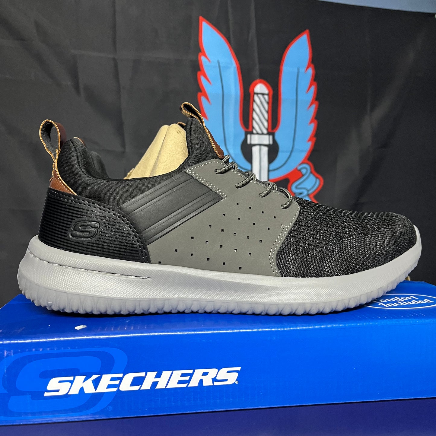 Skechers Mens Delson Camben Trainers - Brand New - Colours - Sizes