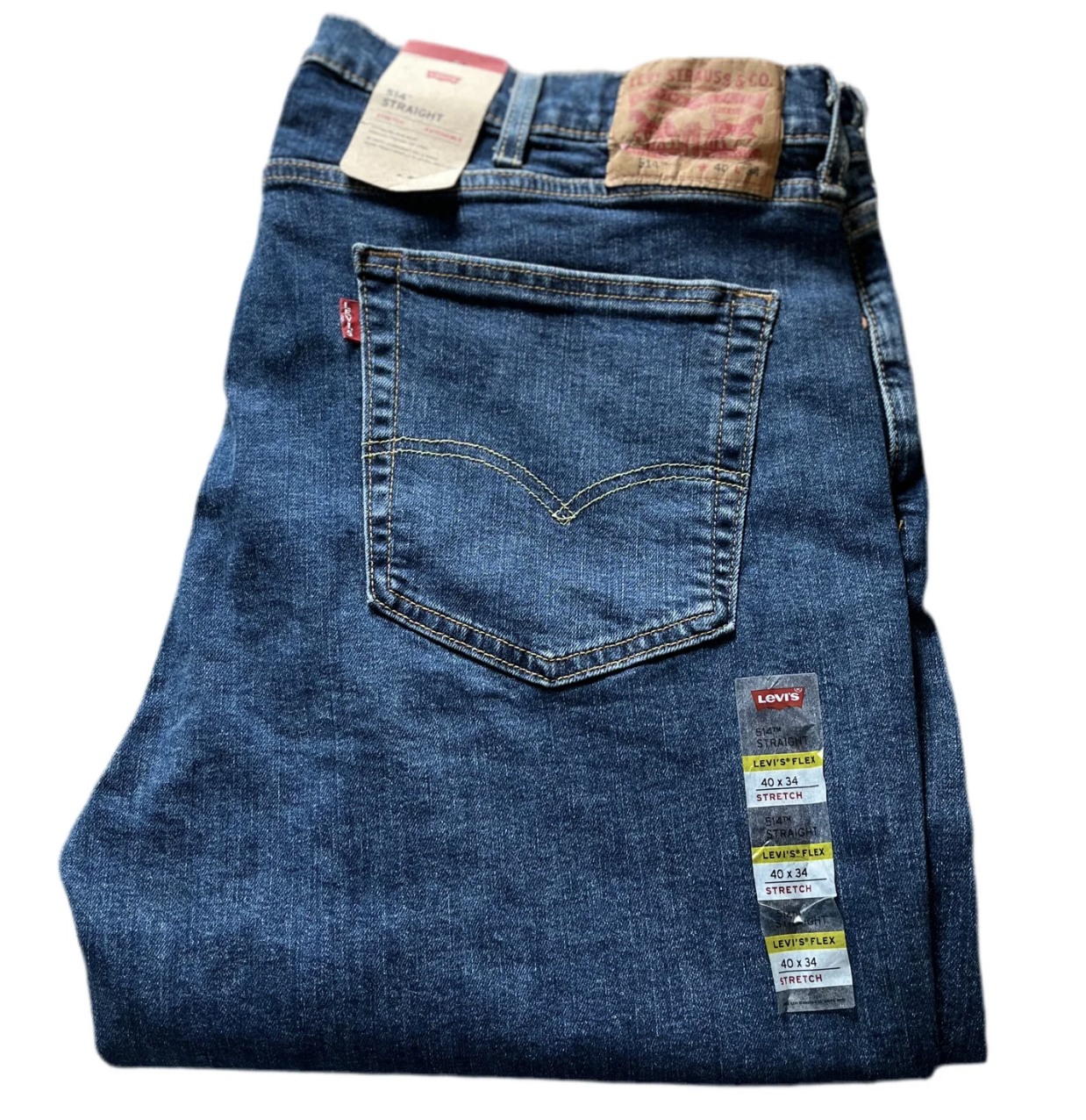 Levis Mens 514 Jeans Straight Leg Denim Blue Black - Colours - Sizes - New