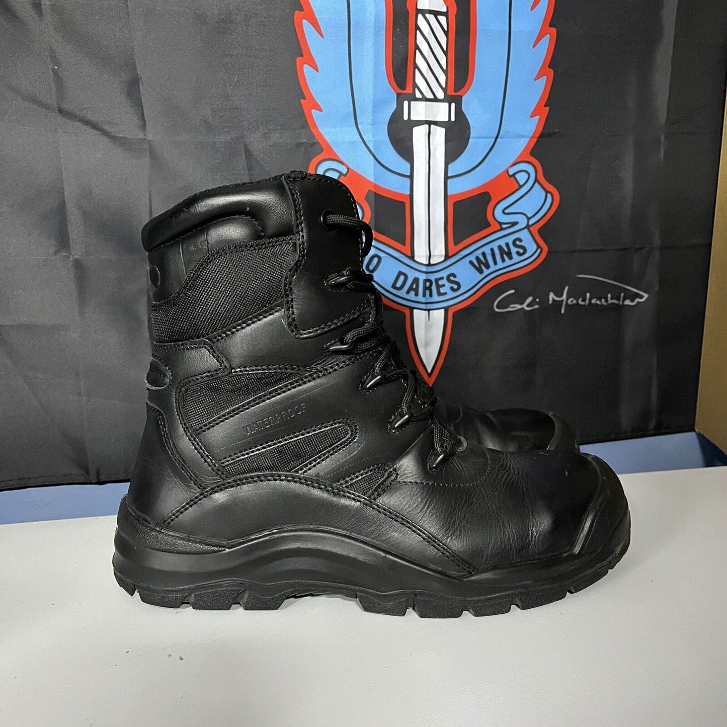 Safety Boots men’s uk sizes black work toe cap boots army military working