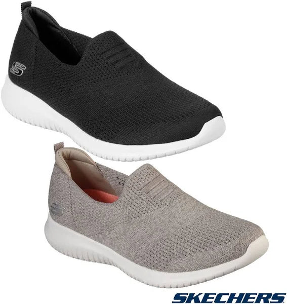 Skechers Ladies Ultra Flex Slip On Trainers - Brand New - Colours - Sizes