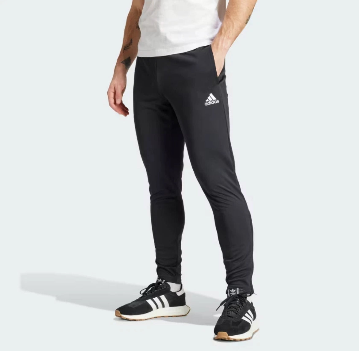 Adidas Mens ENT 22 Training Joggers Black Football Gym Running - Sizes