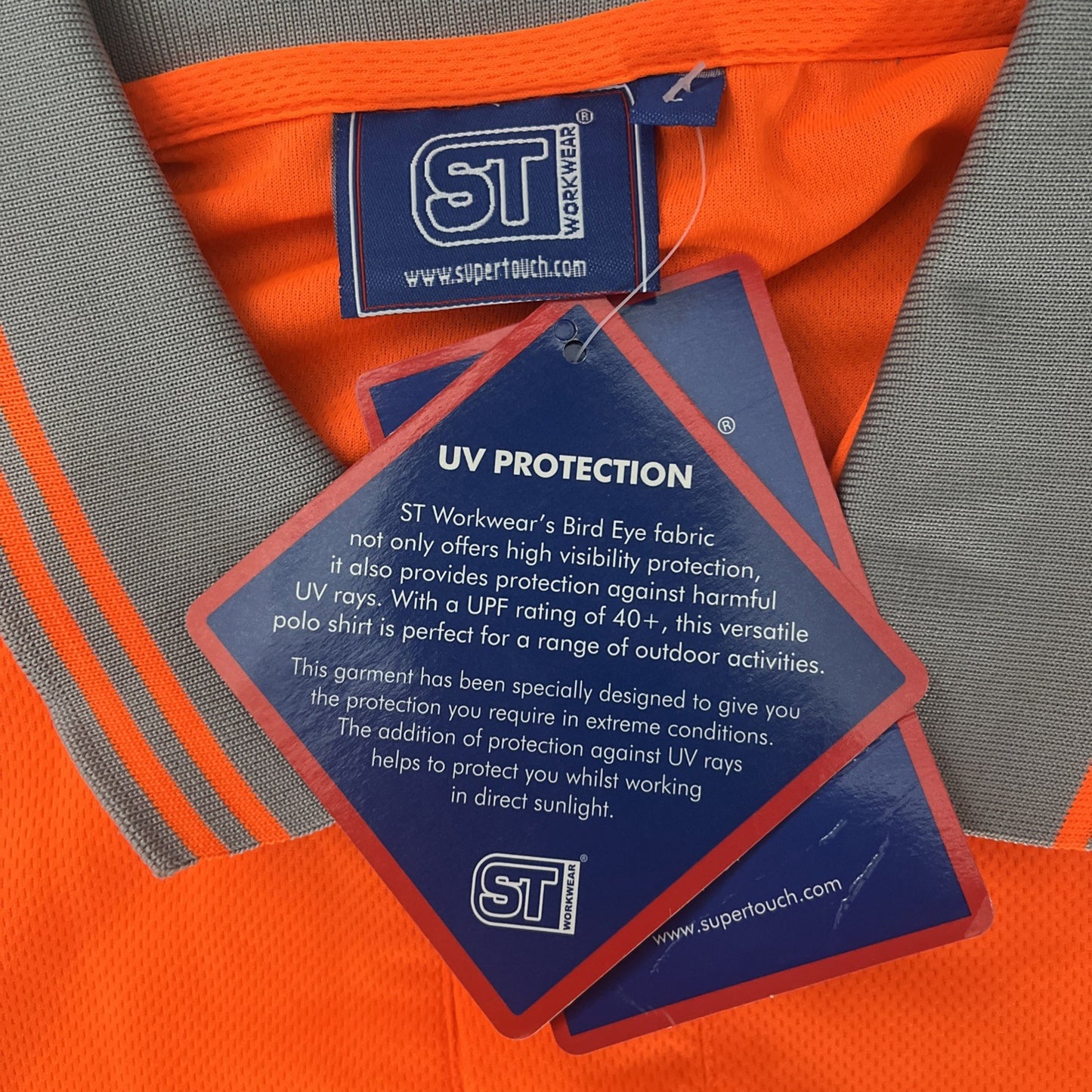 Mens Hi Vis Workwear Polo Tshirt Tee Top Viz Visibility ST Workwear Outdoor