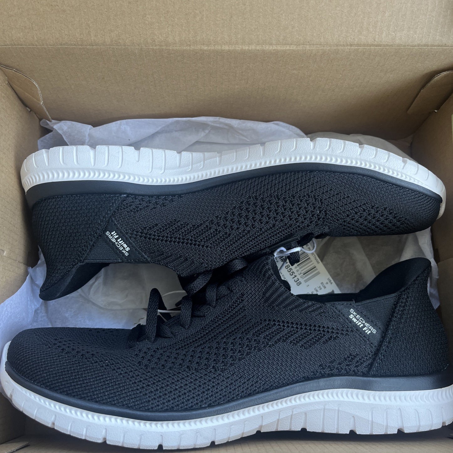 Skechers Hands Free Swift Fit Ladies Black Trainers Size 6 Brand New Women’s