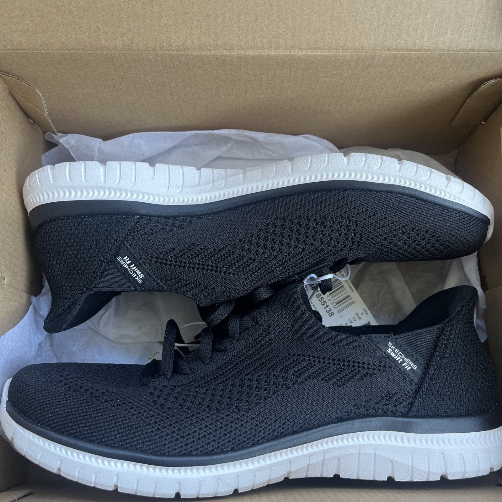 Skechers Hands Free Swift Fit Ladies Black Trainers Size 6 Brand New Women’s