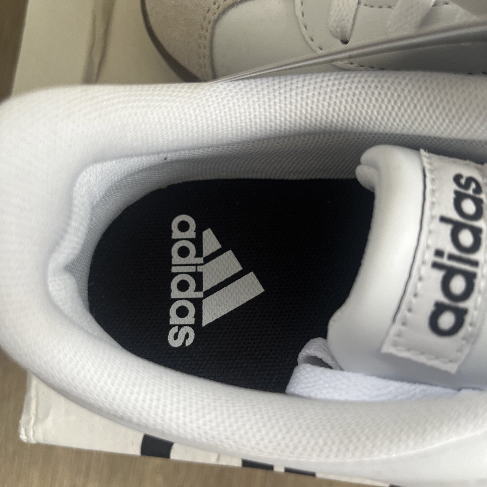 Adidas VL Court Base Trainers UK 5.5 White Black Gum ID3714 Retro Shoes Womens