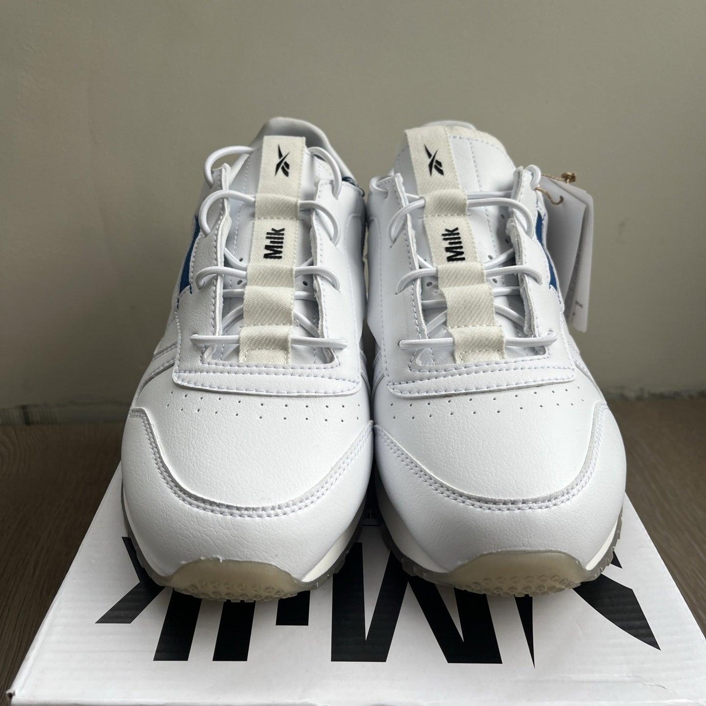 Men's Reebok x Milk Makeup Classic Vegan Shoes in White UK Size 9 Brand New