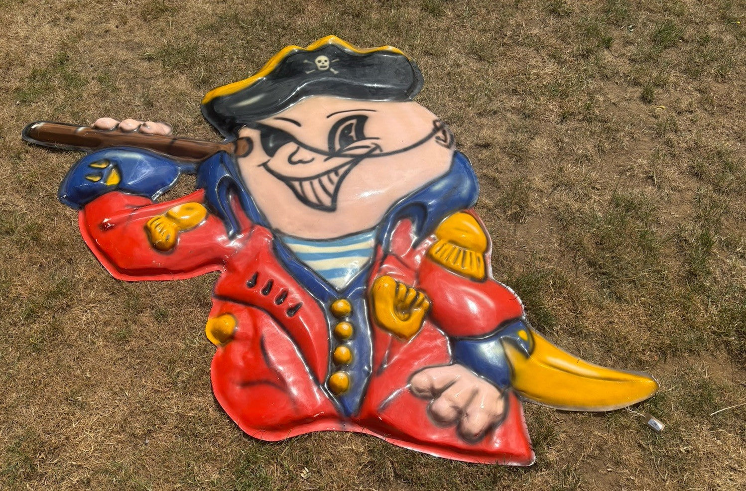 Vintage Fairground Ride Enormous Pirate Sign Restoration Film Prop ￼