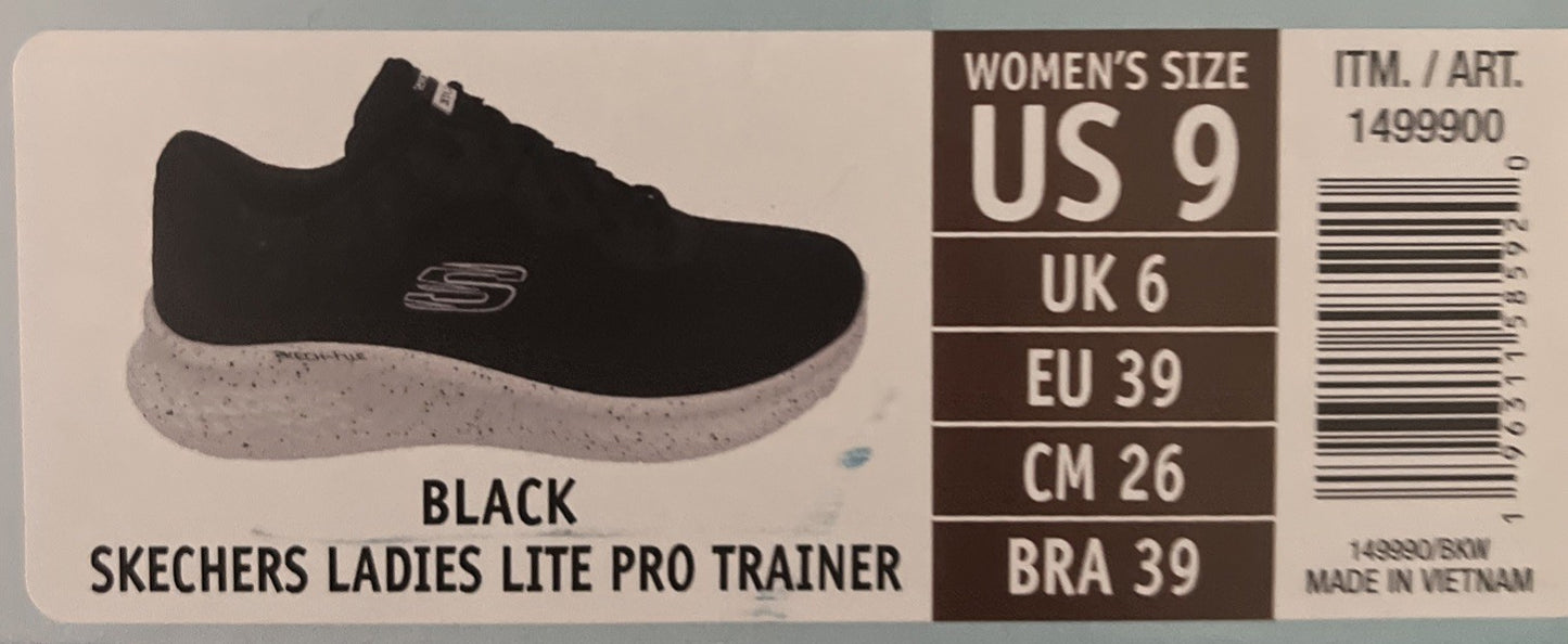 Skechers Ladies Lite Pro Trainer Women’s UK Size 6 Brand New In Box Memory Foam