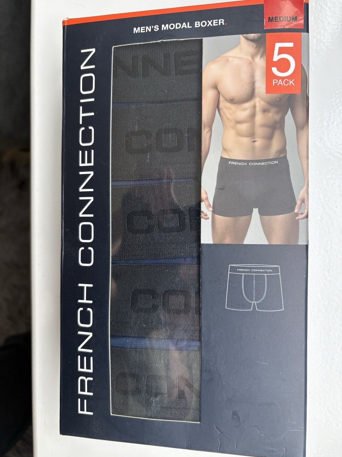 French Connection Modal Men’s Briefs 5 Pack Blue MEDIUM