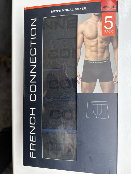 French Connection Modal Men’s Briefs 5 Pack Blue MEDIUM