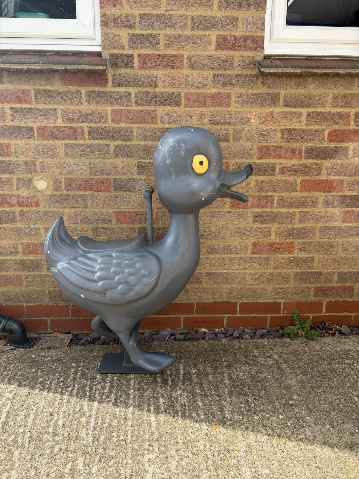 Vintage 1970s Salvaged Fairground Ride Merry Go Round Fibreglass Duck Circus