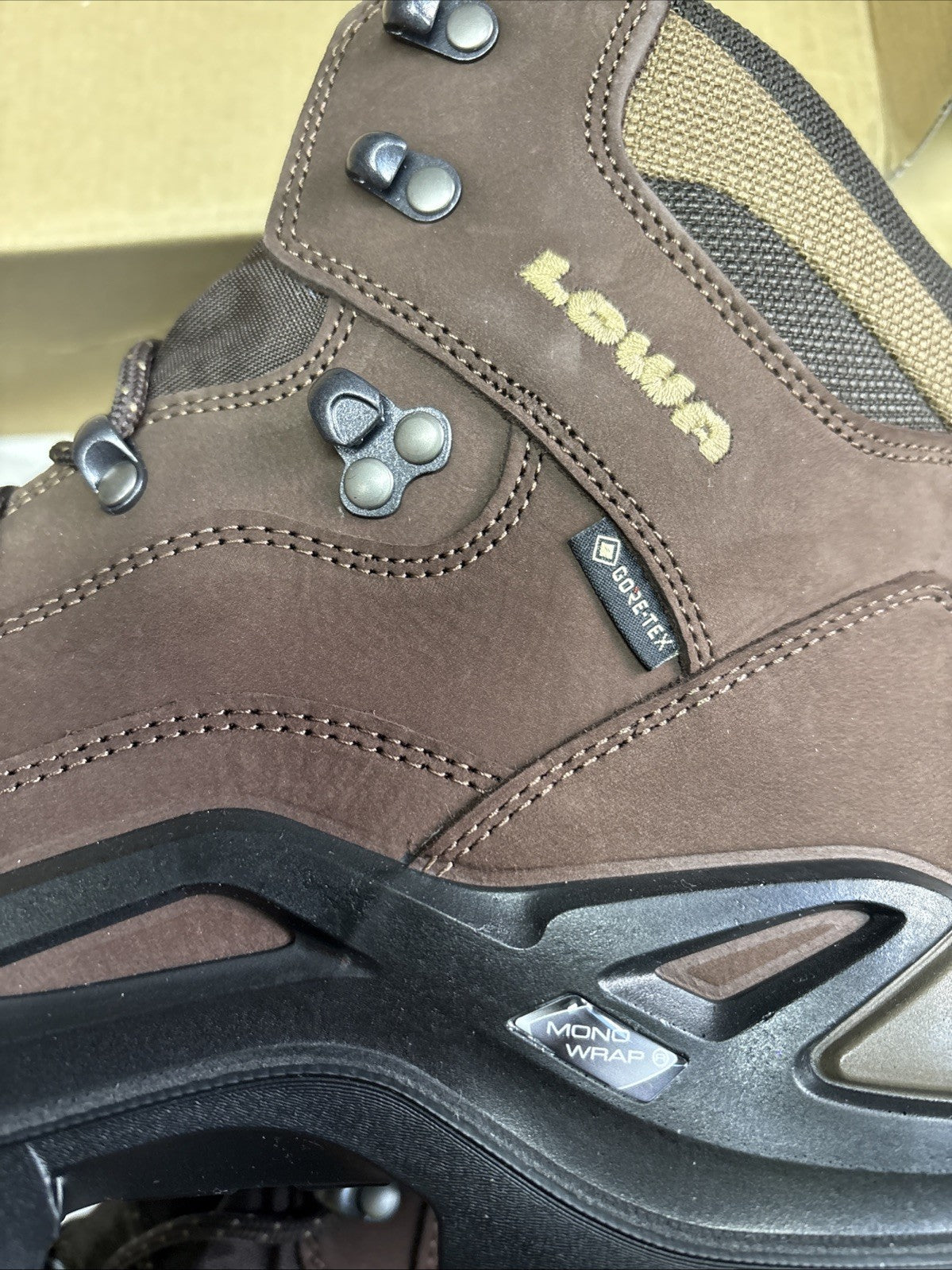 Lowa Renegade GtX Mid ￼Patrol Brown Boots Combat Goretex Leather Male