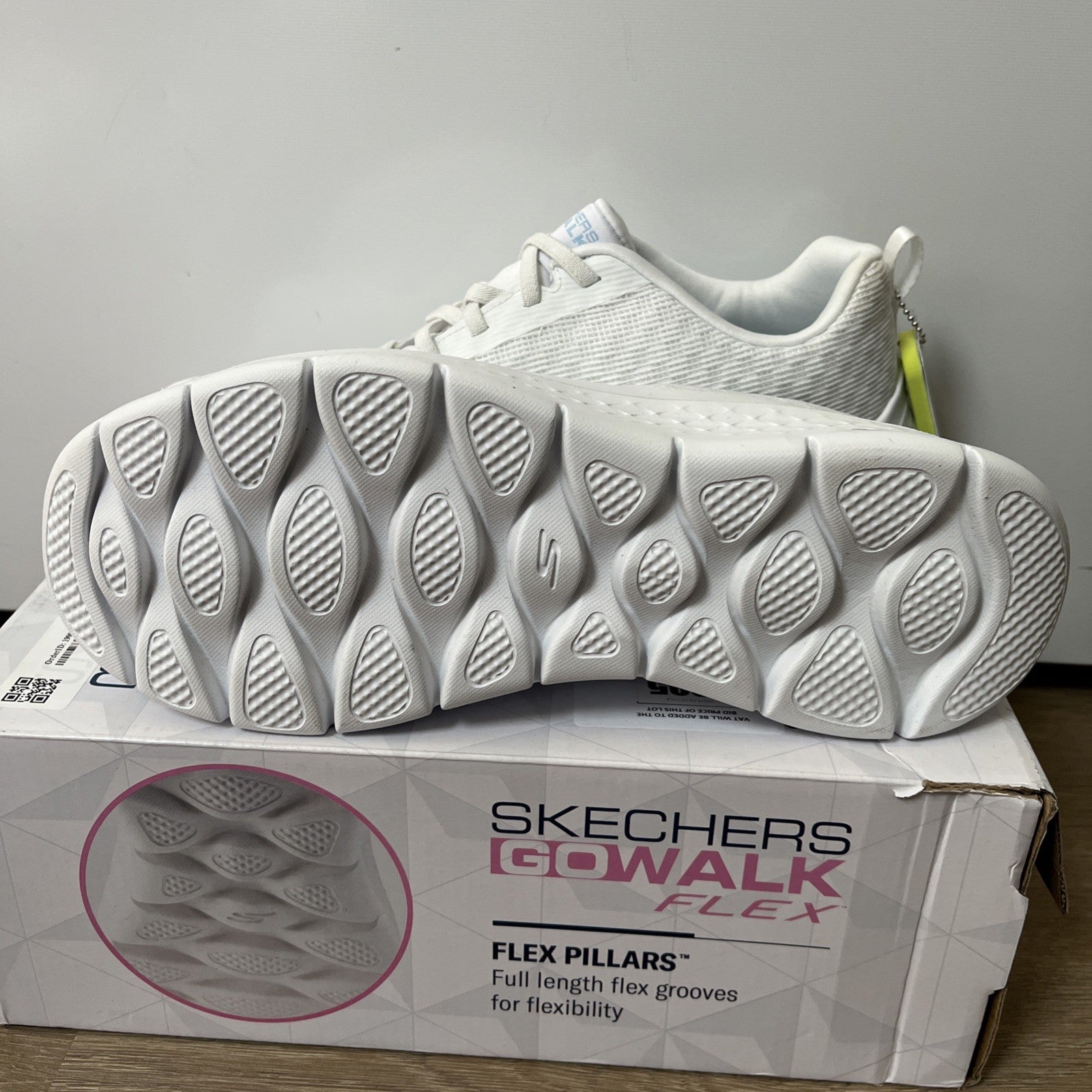 Skechers Go Walk Flex Viva White Trainers Women UK Size 8 EU 31 Brand New In Box