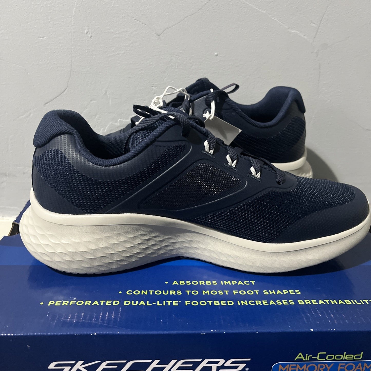 Skechers Men's Lite Pro Century Trainer in Navy UK Size 7 New In Box Memory Foam
