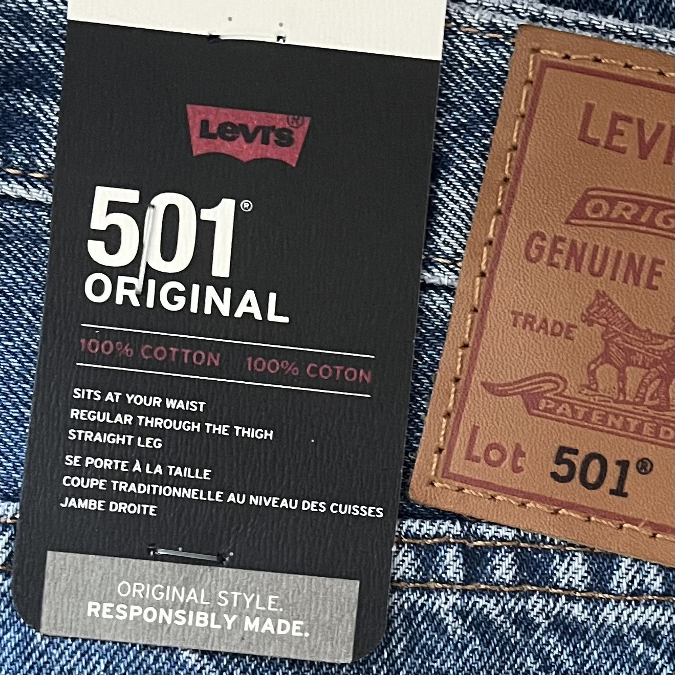 Levi's 501 Original Men's Jeans Straight Leg Blue Black Brand New - Sizes