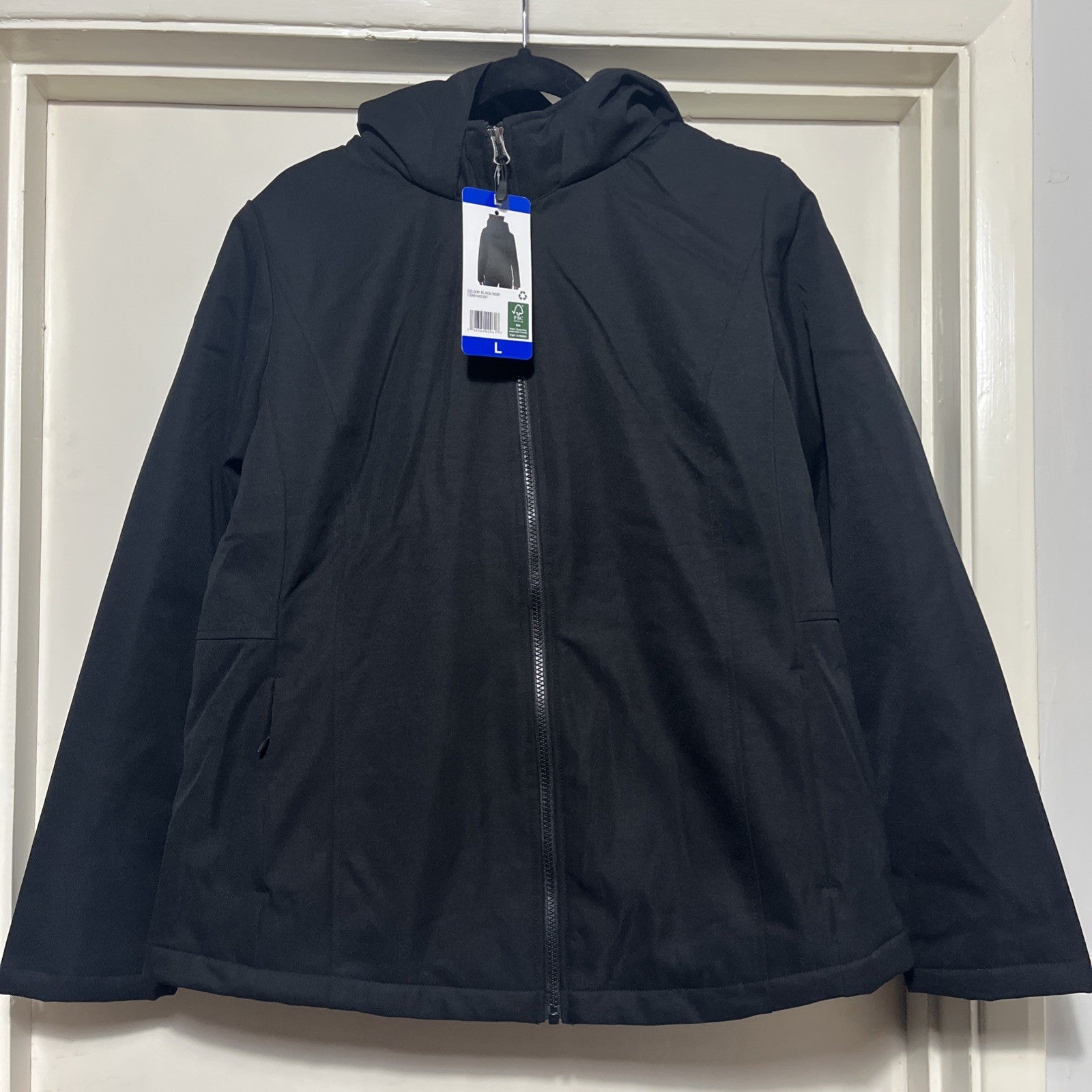 32 Degrees Ladies Soft Tech Black Jacket Size Large L Womens Coat - BNWT