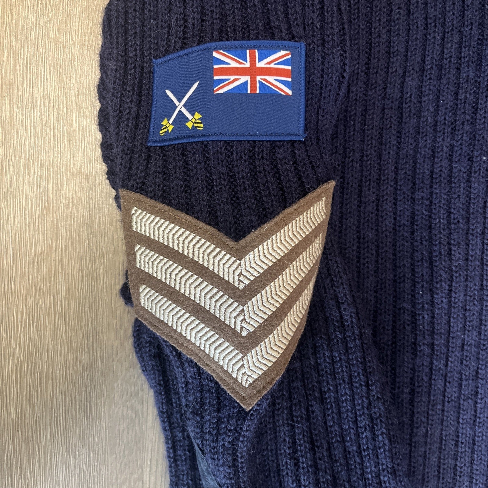 British NATO Navy Blue Wool Pullover Jumper Crew Neck Military Surplus Size 118