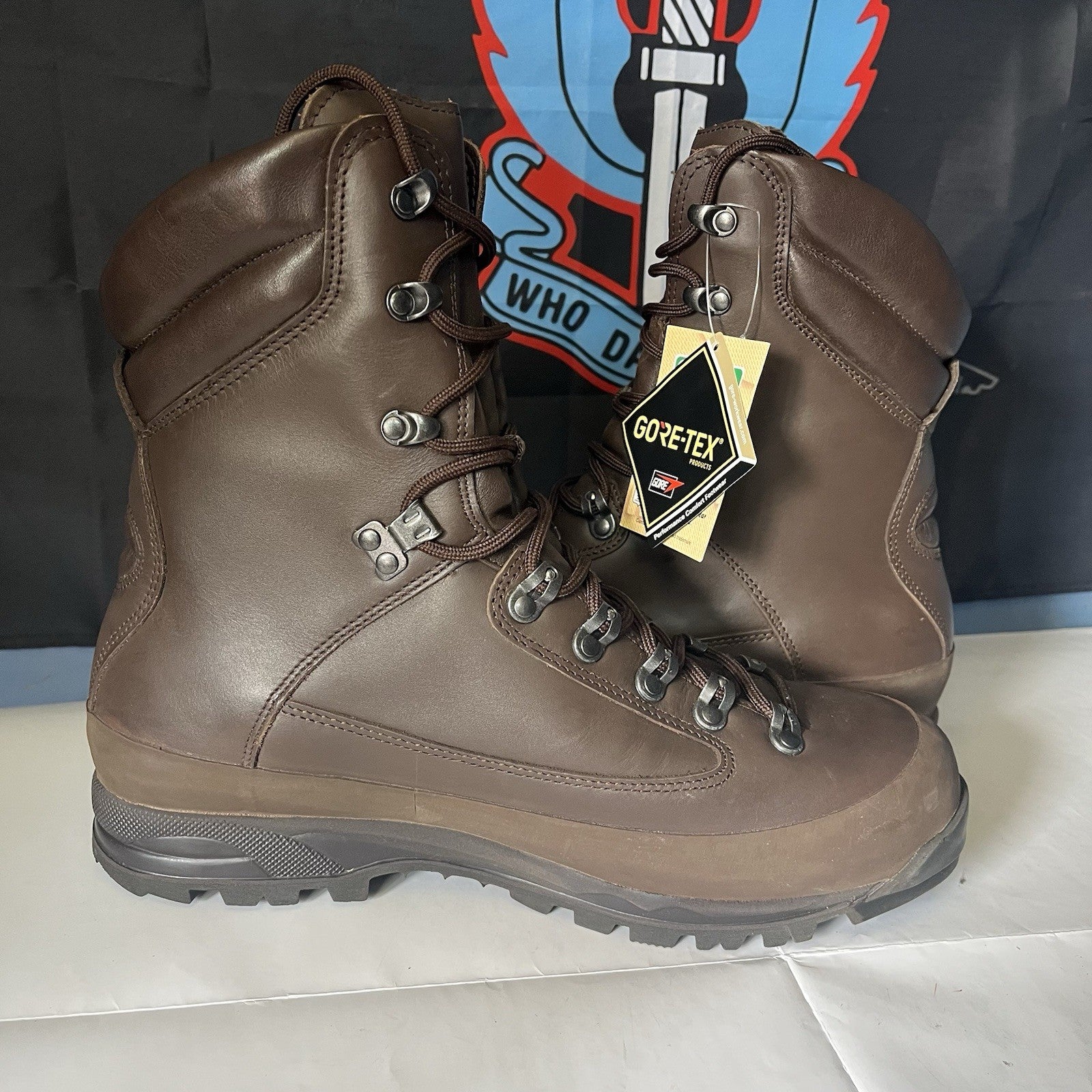 British Army Military Cold Wet Weather Goretex Leather Combat Boots Brown Sizes