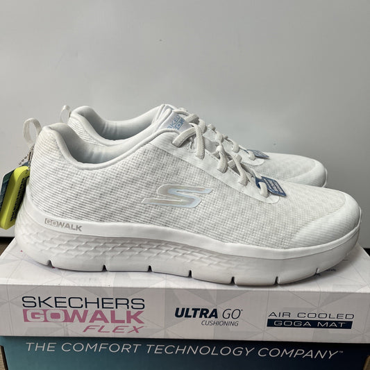 Skechers Go Walk Flex Viva White Trainers Women UK Size 8 EU 31 Brand New In Box