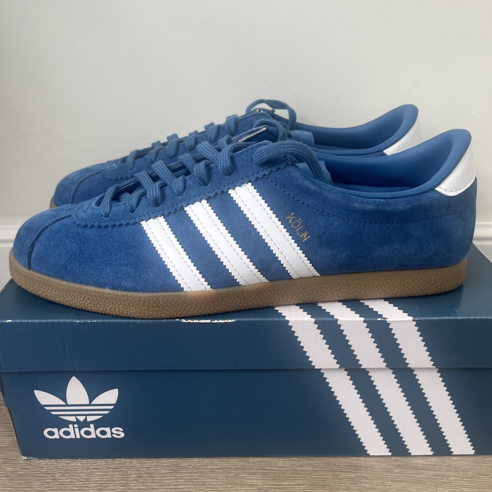 Adidas Originals Koln Blue White BY9804 - Size UK9 New In Box Mens Trainers
