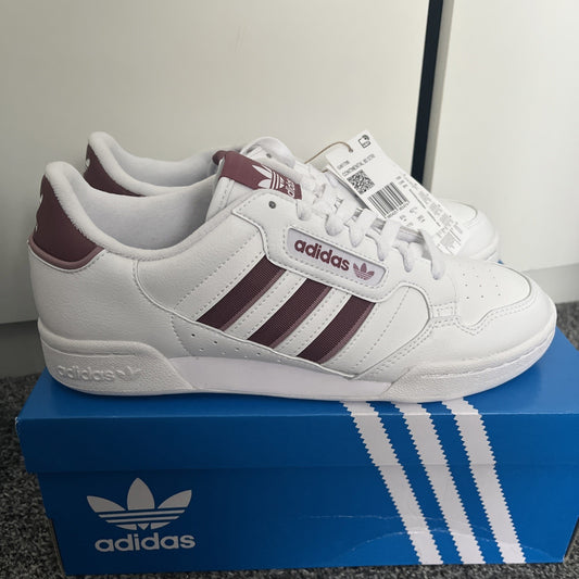 Adidas Originals Continental 80 Stripes White Size 8.5 UK Trainers Brand New Low