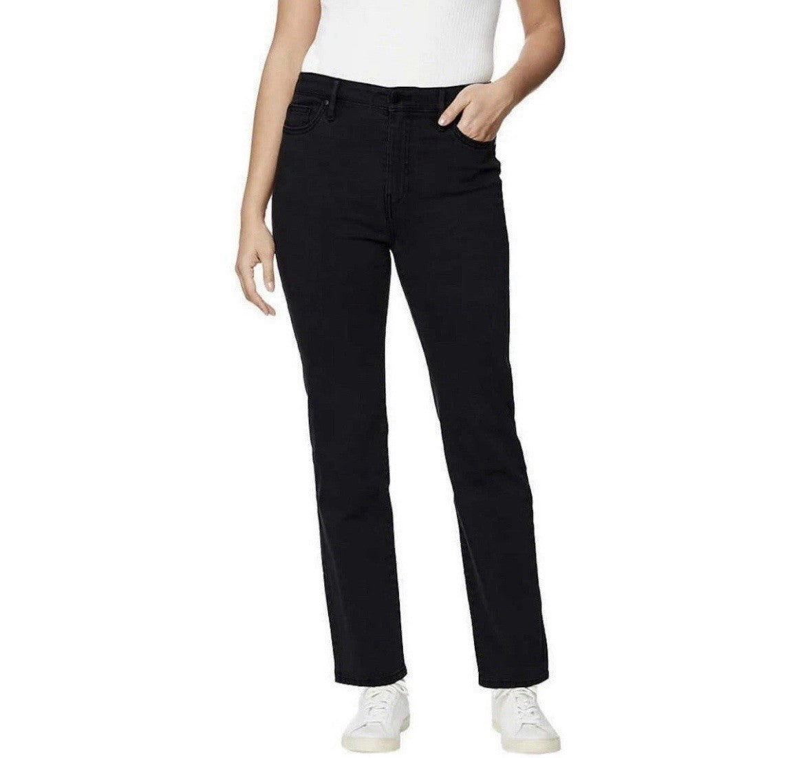 Buffalo David Bitton High Rise Straight Leg Jeans Women's Black Denim - Sizes