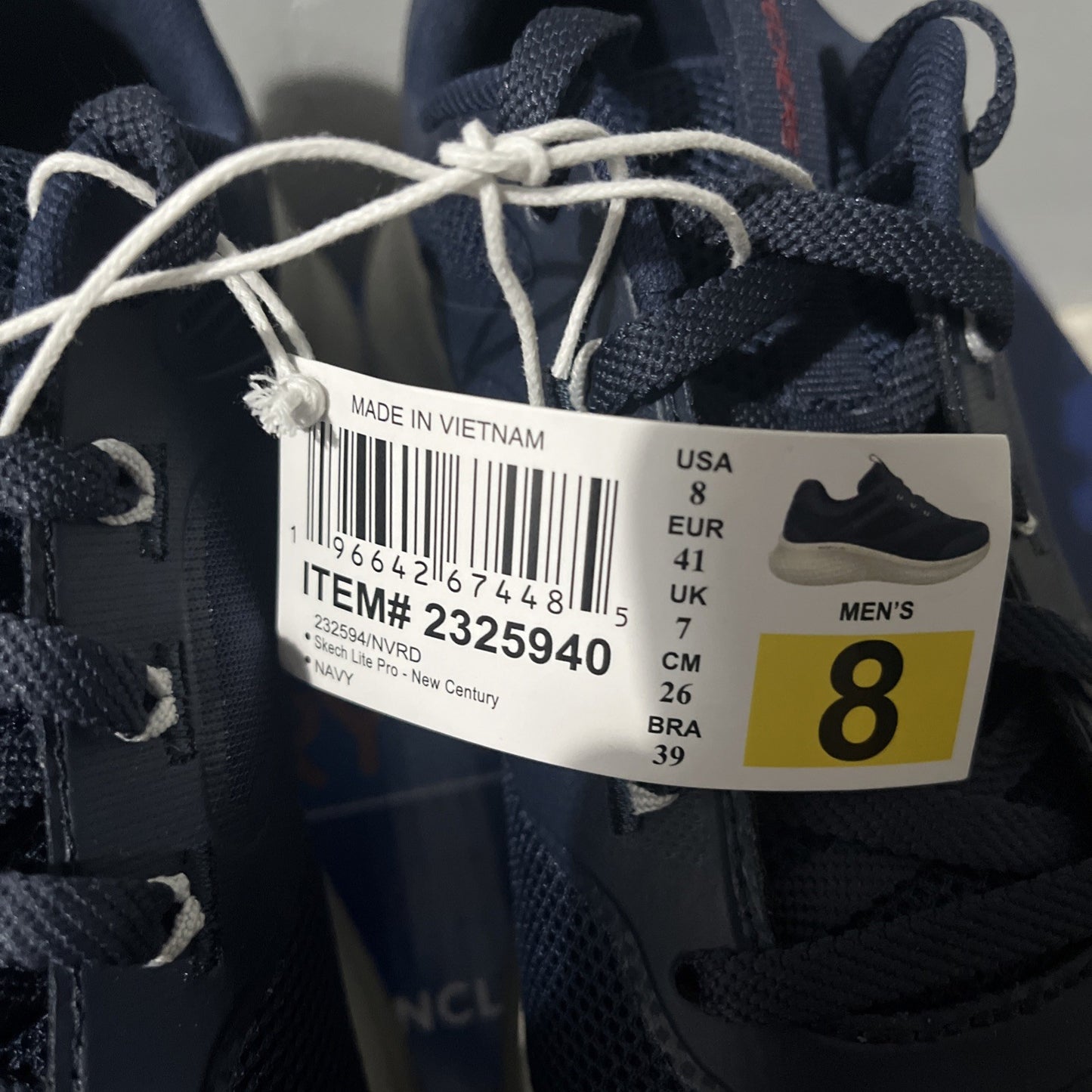 Skechers Men's Lite Pro Century Trainer in Navy UK Size 7 New In Box Memory Foam