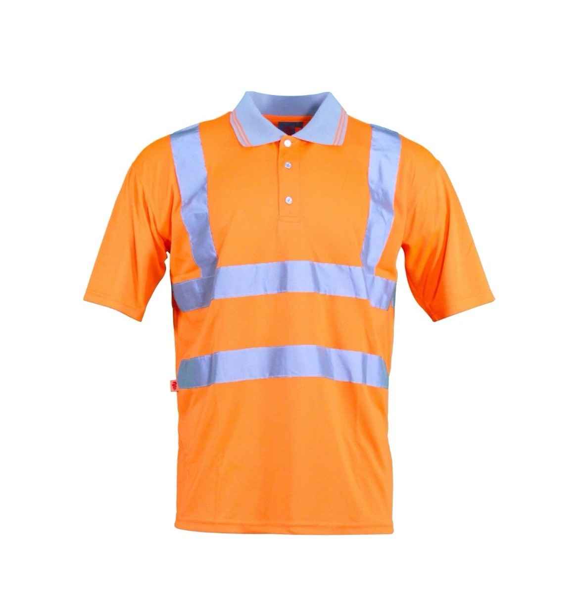 Warrior Work Safety Orange Short Sleeve Hi-Vis Breathable Polo T-shirt Size XL