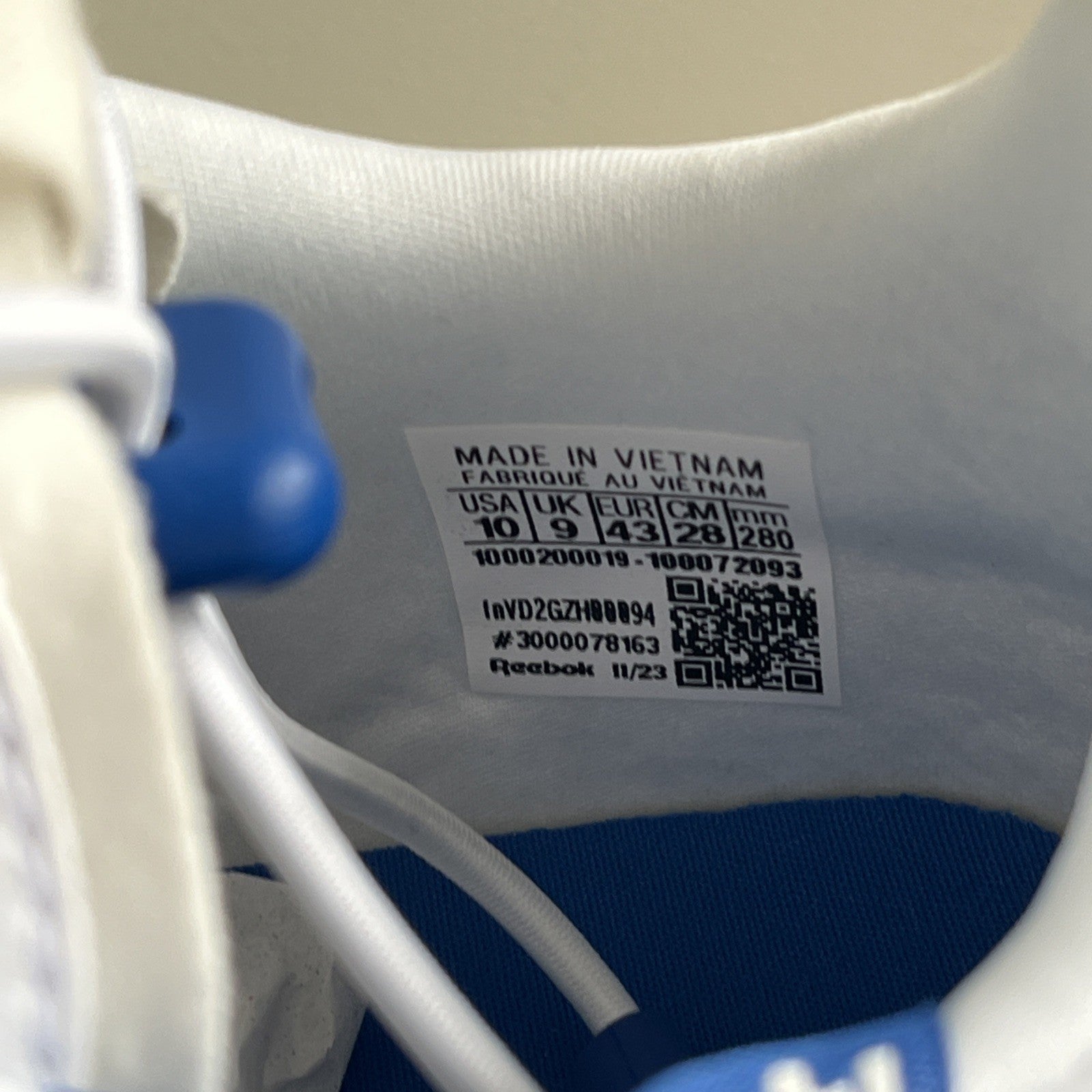 Men's Reebok x Milk Makeup Classic Vegan Shoes in White UK Size 9 Brand New