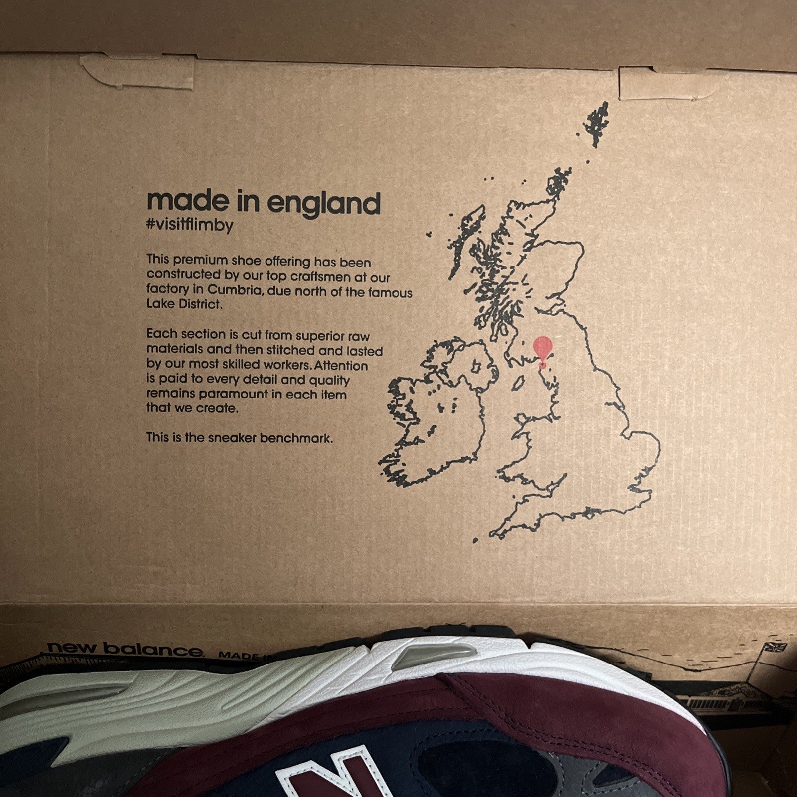 New Balance 991 RKB UK 9.5 Made In England Navy Burgundy M991RKB New Trainers